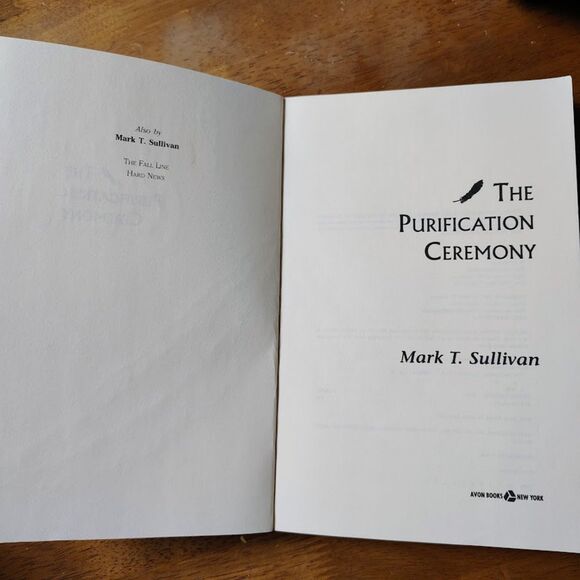 The Purification Ceremony Paperback Book Novel Suspense First Edition - Picture 3 of 5